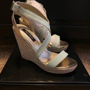 White House black market mint green and gold